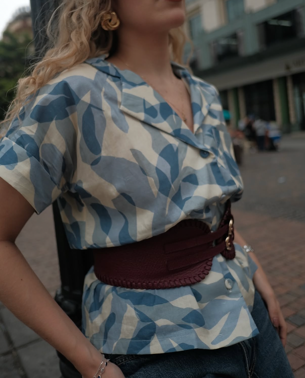 Camisa Creta Algas Azul