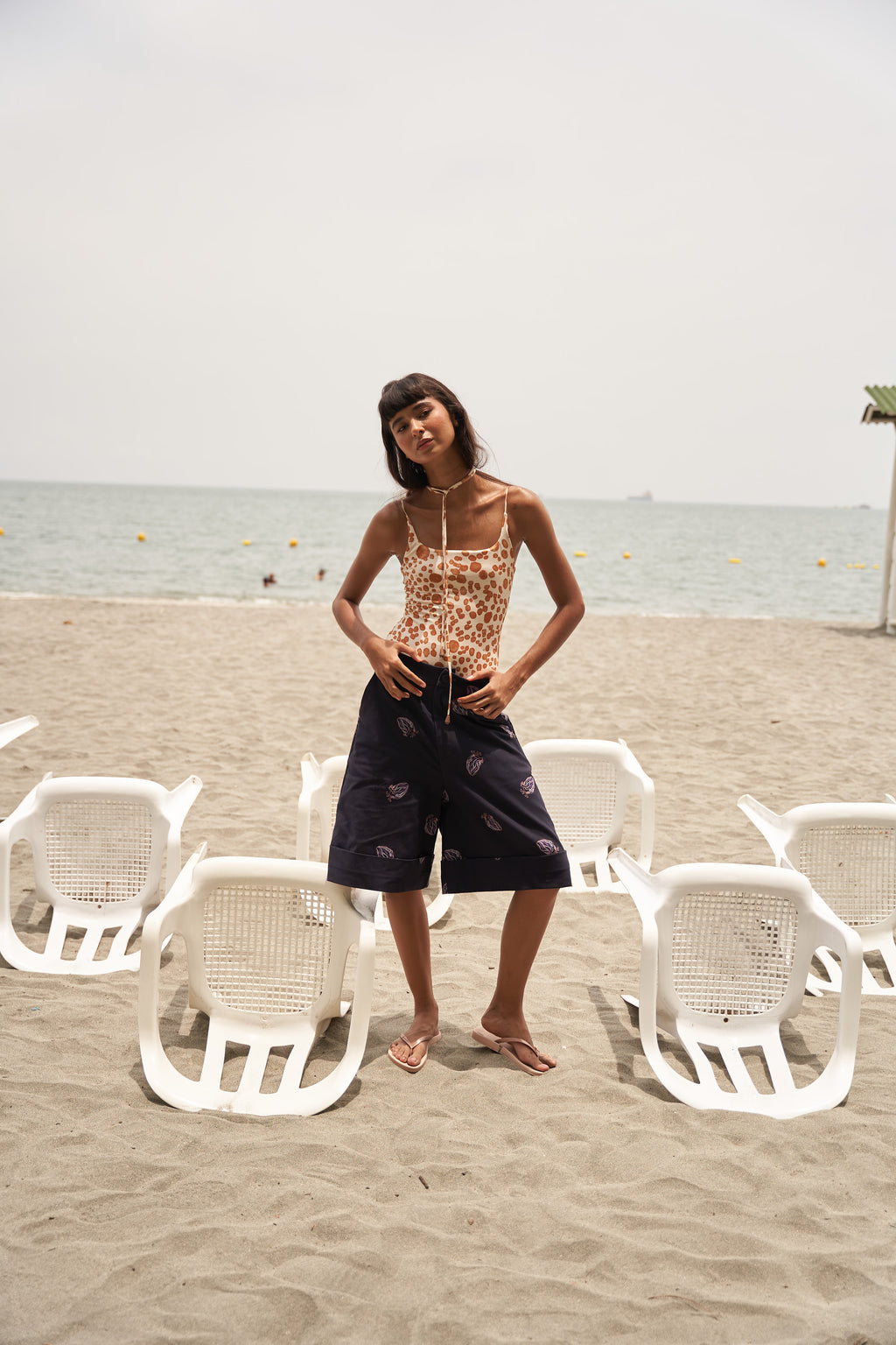 Bermudas Curazao Bordado