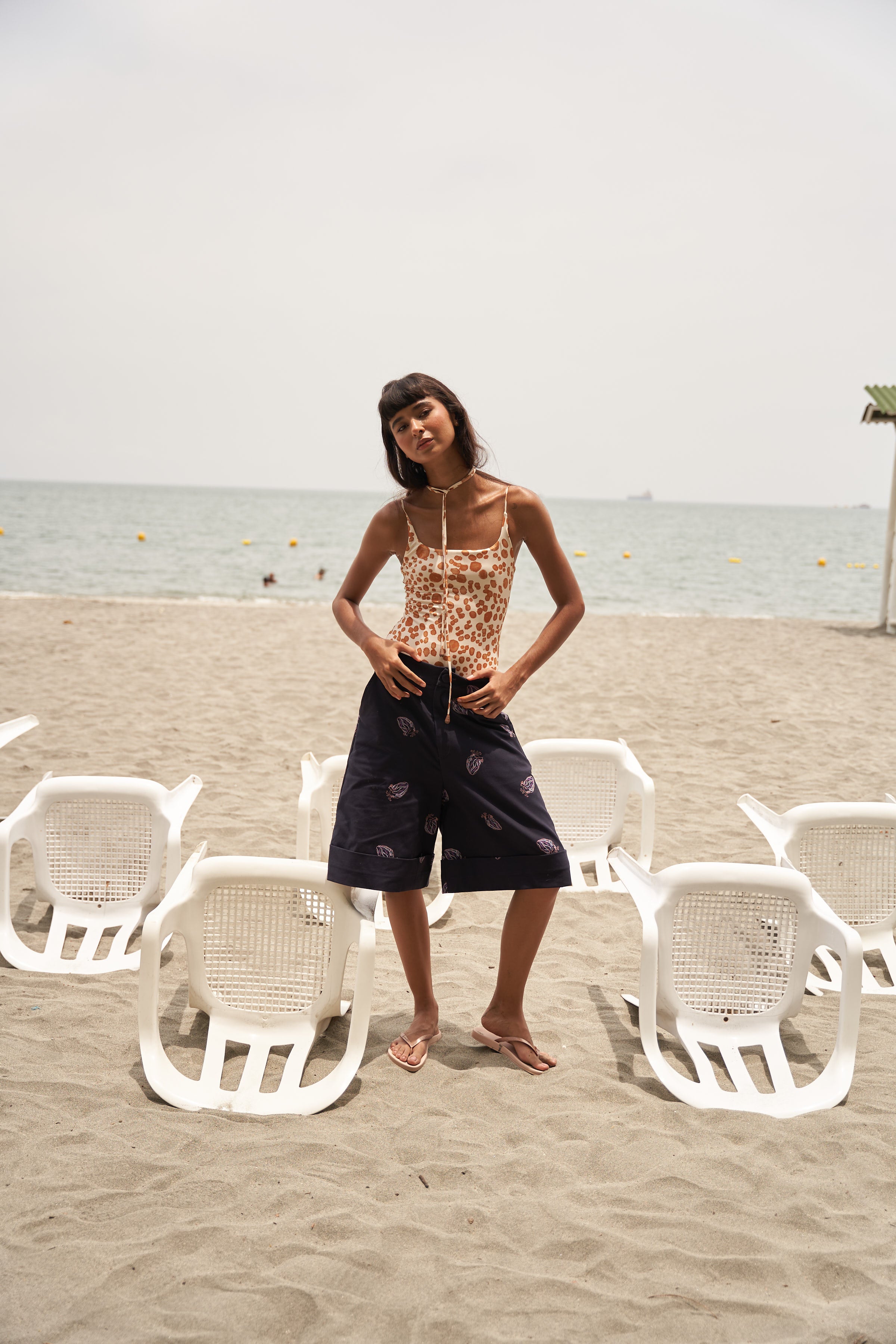 Bermudas Curazao Bordado